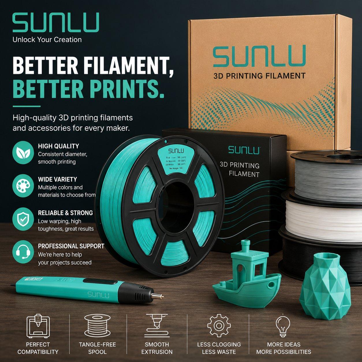 Sunlu: Enhancing the 3D Printing Experience with Quality Filaments and Accessories